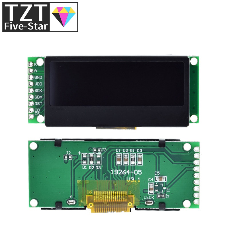 LCD19264 192*64 192X64 그래픽 매트릭스 LCD 모듈 디스플레이 화면, 3.3-5V LCM 내장 UC1609C 컨트롤러, LED 백라이트 포함